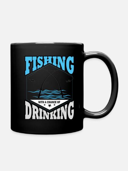 Chemise de pêcheur Pêche et boisson - Mug uni - noir