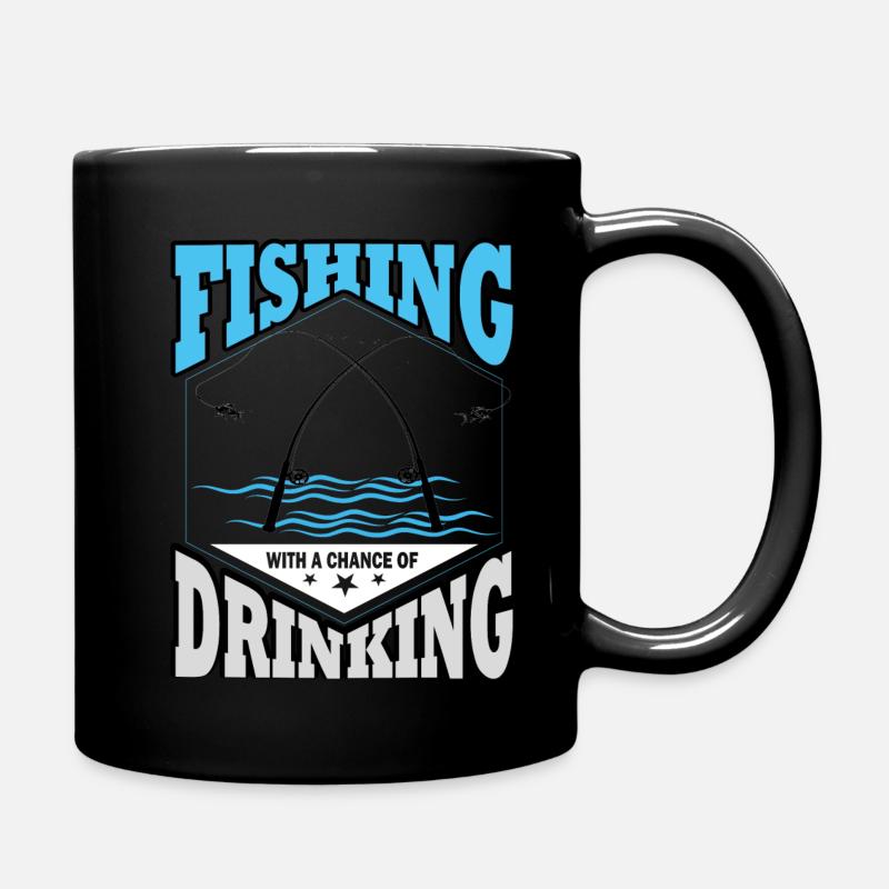 Chemise de pêcheur Pêche et boisson - Mug uni - noir