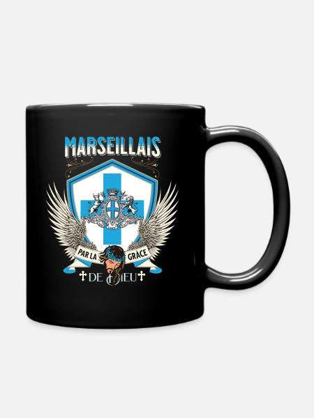 Marseillais Par La Grâce de Dieu - Mug uni - noir