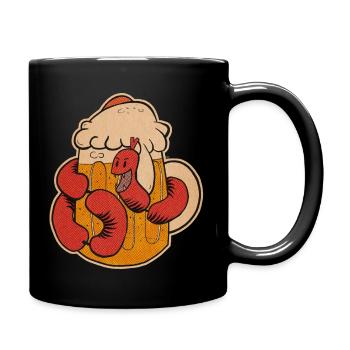 Méfiez-vous - Le Beersnake allemand - Mug uni - noir - Droite