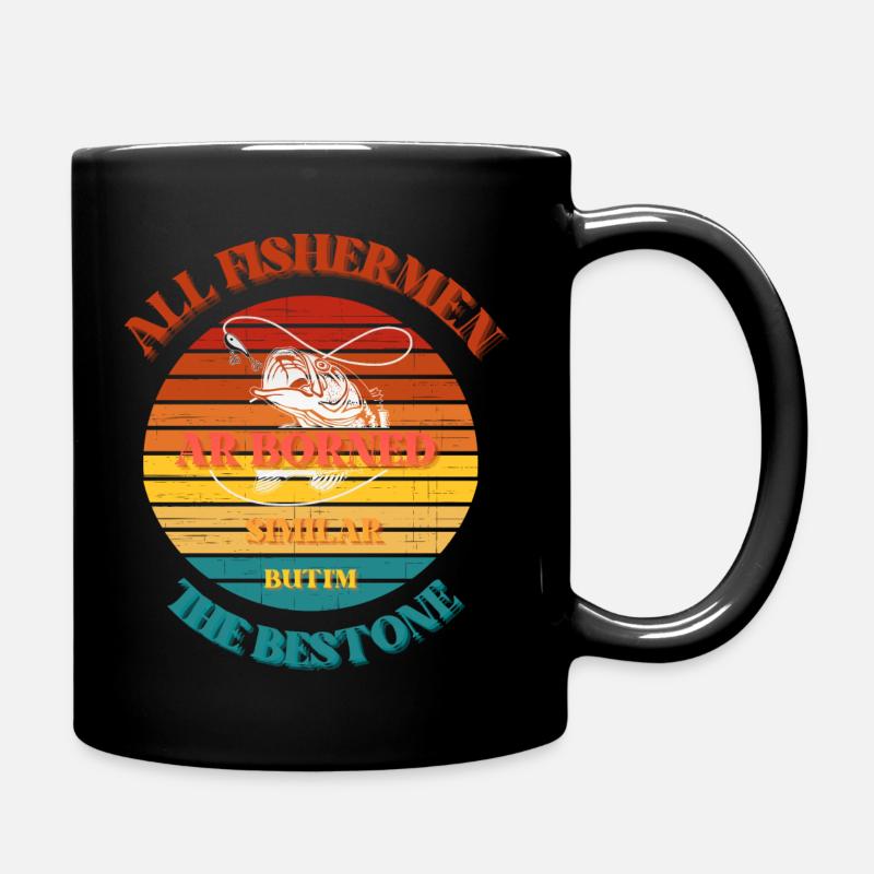 tous les pêcheurs sont nés pareils mais... - Mug uni - noir