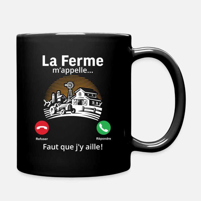La ferme m'appelle...faut que j'y aille ! - Mug uni - noir