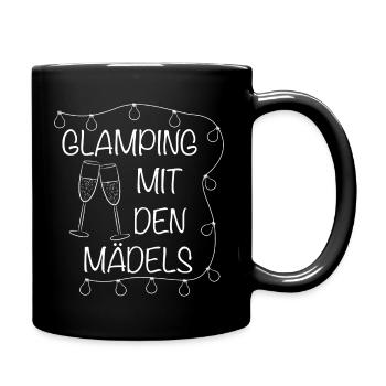 Glamping mit den Mädels - Tasse einfarbig - Schwarz - Rechts