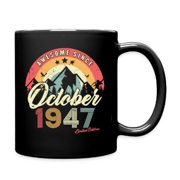 Cadeau D'anniversaire En Octobre 1947 Vintage - Mug uni - noir - Droite