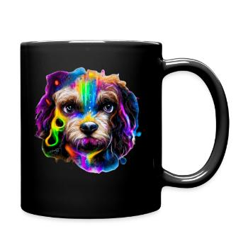 Cavapoo design en couleur - Mug uni - noir - Droite