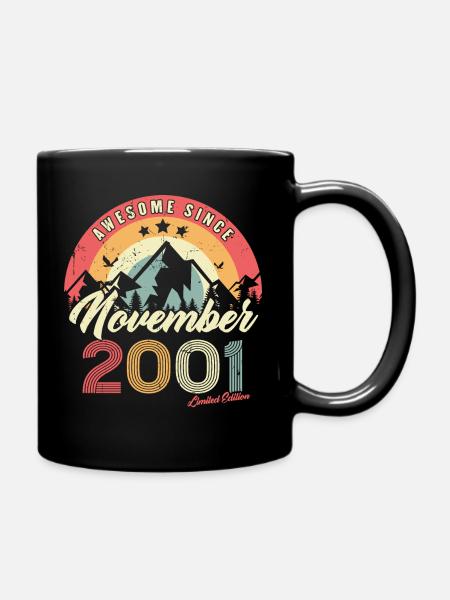 Cadeau D'anniversaire En Novembre 2001 Vintage - Mug uni - noir