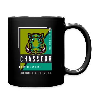 Humour Chasseur - Bienvenue en forêt - Mug uni - noir - Droite
