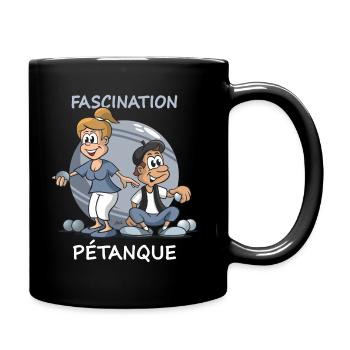 Boule Cartoon - Fascination Pétanque - Tasse einfarbig - Schwarz - Rechts
