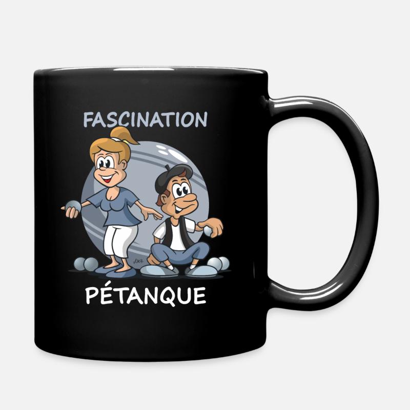 Boule Cartoon - Fascination Pétanque - Tasse einfarbig - Schwarz