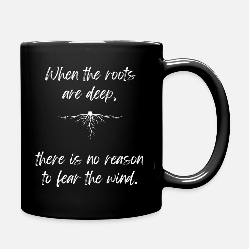 Tiefe Wurzeln - Tasse einfarbig - Schwarz