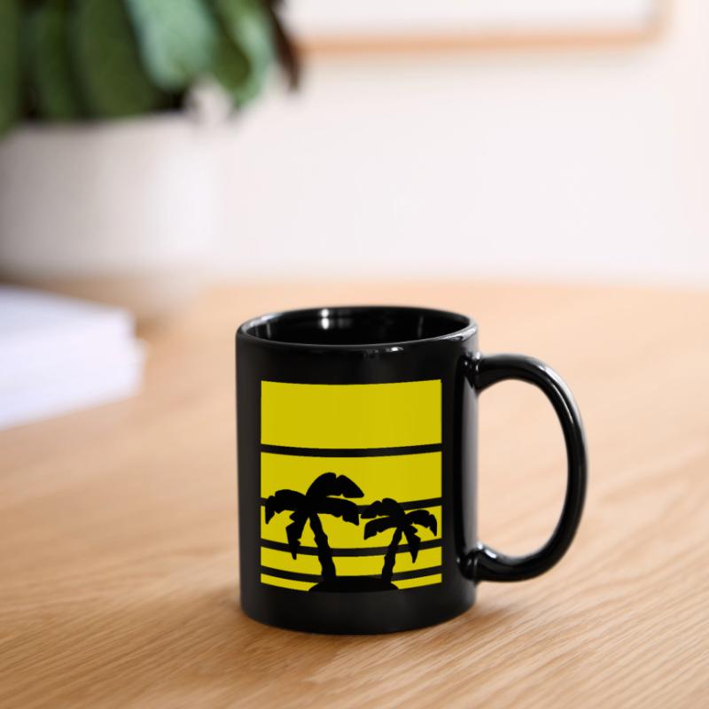 Palm Vacation Beach Pattern Mug uni