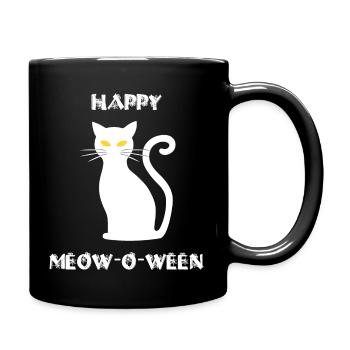 HAPPY MEOW-O-WEEN - Full Colour Mug - black - Right