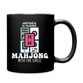 Le bonheur, c’est de jouer au mahjong avec les filles Chin - Mug uni - noir - Droite