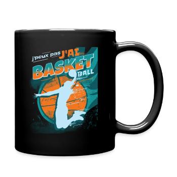 Basket Humour - J'peux Pas J'ai Basketball - Mug uni - noir - Droite