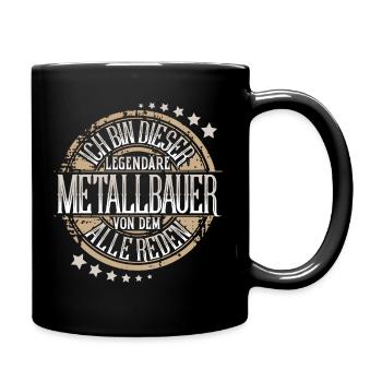 Metallbauer - Tasse einfarbig - Schwarz - Rechts