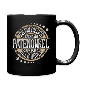 Patenonkel - Tasse einfarbig - Schwarz - Rechts