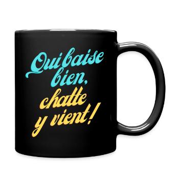Message humour cadeau coquin couple dicton - Mug uni - noir - Droite