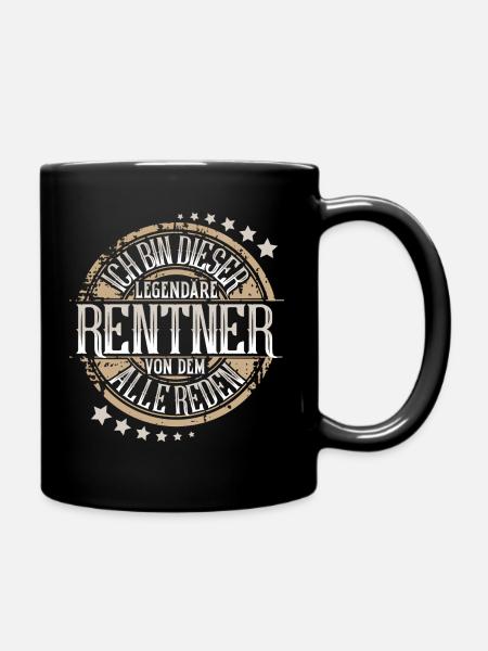 Rentner - Tasse einfarbig - Schwarz
