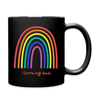 I love my dad - Tasse einfarbig - Schwarz - Rechts