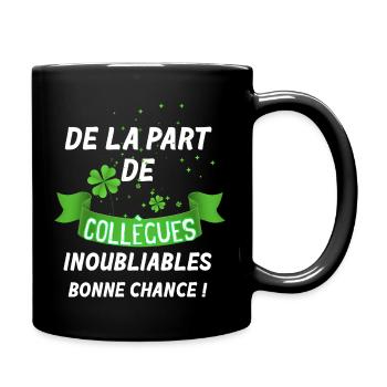 De la part de collègues inoubliables - Mug uni - noir - Droite