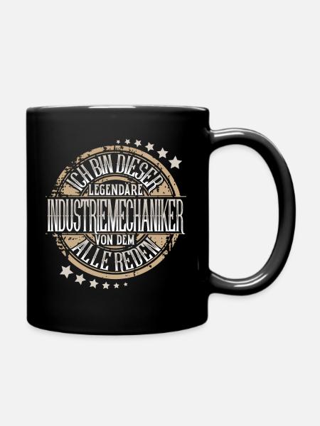 Industriemechaniker - Tasse einfarbig - Schwarz