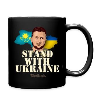 Ukraine Kazakhstan - Full Colour Mug - black - Right