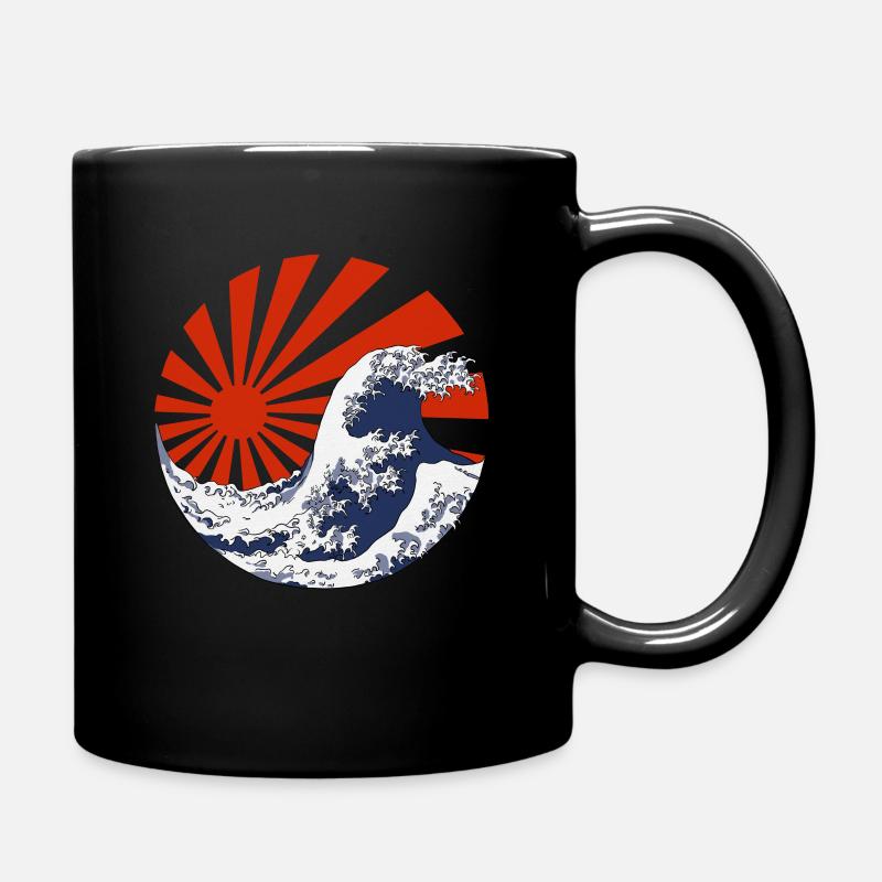 Kanagawa Aufgehende Sonne - Tasse einfarbig - Schwarz