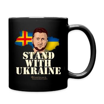 Åland Stand with Ukraine - Tasse einfarbig - Schwarz - Rechts