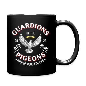 Wächter der Tauben T Shirt Design - Tasse einfarbig - Schwarz - Rechts
