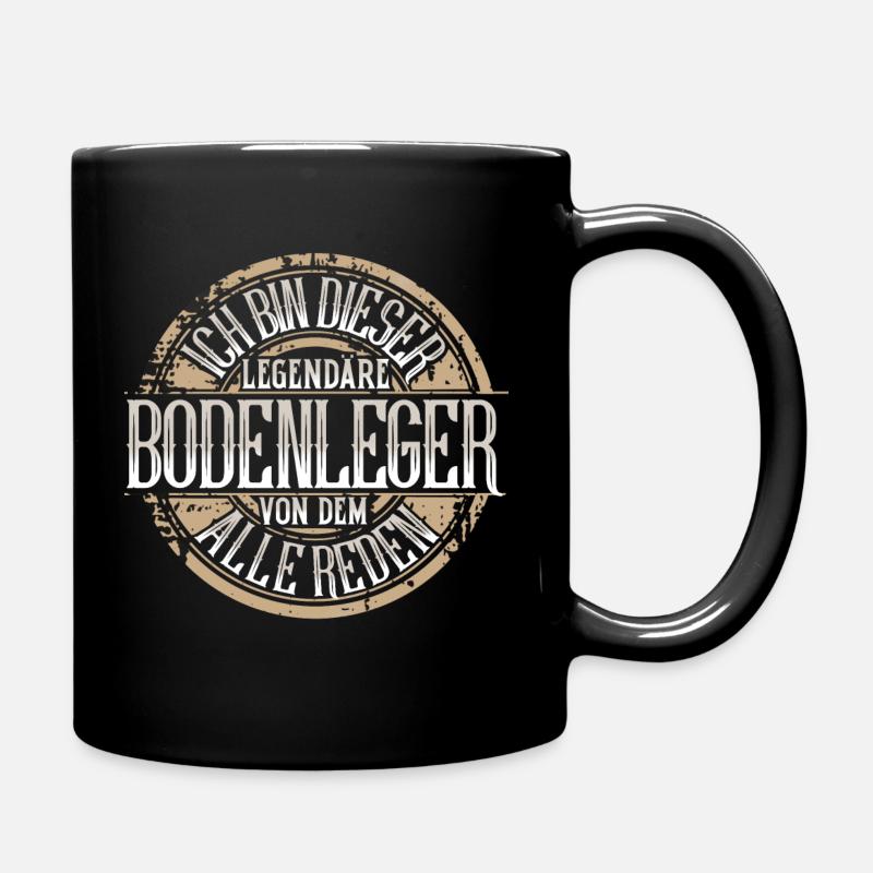 Bodenleger - Tasse einfarbig - Schwarz