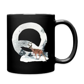 Q – caractère décoratif – hiver - Mug uni - noir - Droite