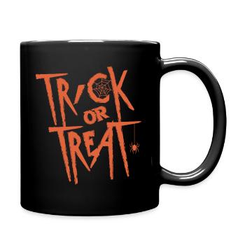 Halloween-Süßes oder Saures Orange - Tasse einfarbig - Schwarz - Rechts