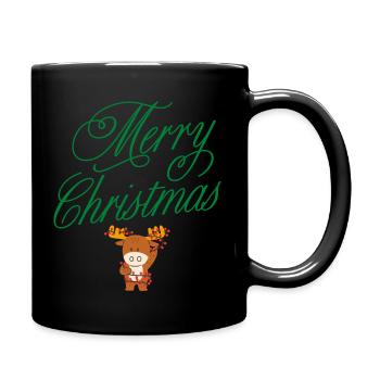 MERRY CHRISTMAS VERT - Mug uni - noir - Droite