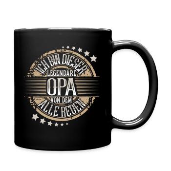 Opa - Tasse einfarbig - Schwarz - Rechts