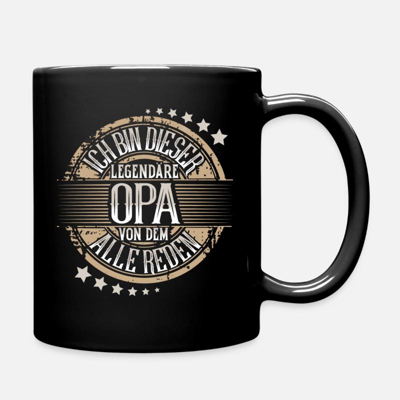 Opa - Tasse einfarbig - Schwarz