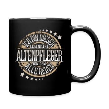 Altenpfleger - Tasse einfarbig - Schwarz - Rechts