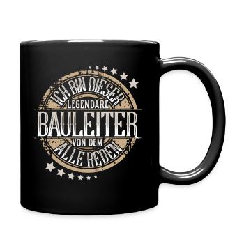 Bauleiter - Tasse einfarbig - Schwarz - Rechts