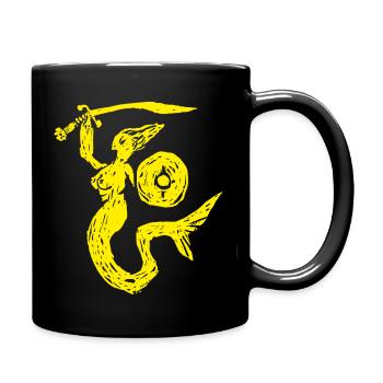 Sirène de Varsovie - Mug uni - noir - Droite