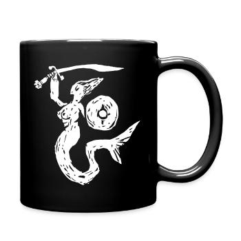 Sirène - Mug uni - noir - Droite