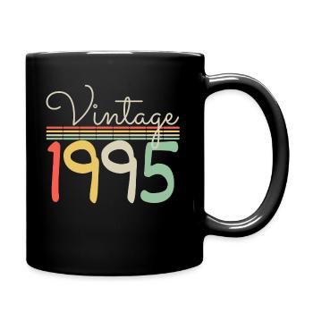 Jahrgang 1995 - Tasse einfarbig - Schwarz - Rechts