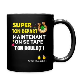 Collègue départ cadeau humour - Mug uni - noir - Droite