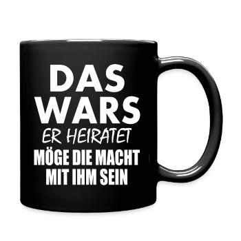 Das wars - Tasse einfarbig - Schwarz - Rechts