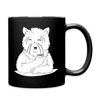 Stay Hydrated (Lustiges Katzen-Design) - Tasse einfarbig - Schwarz - Rechts