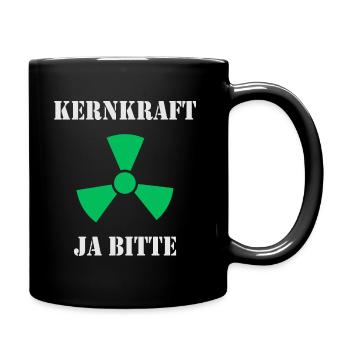 Kernkraft, Ja bitte - Tasse einfarbig - Schwarz - Rechts