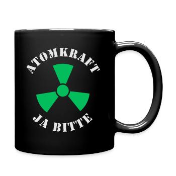 Atomkraft, Ja bitte - Tasse einfarbig - Schwarz - Rechts