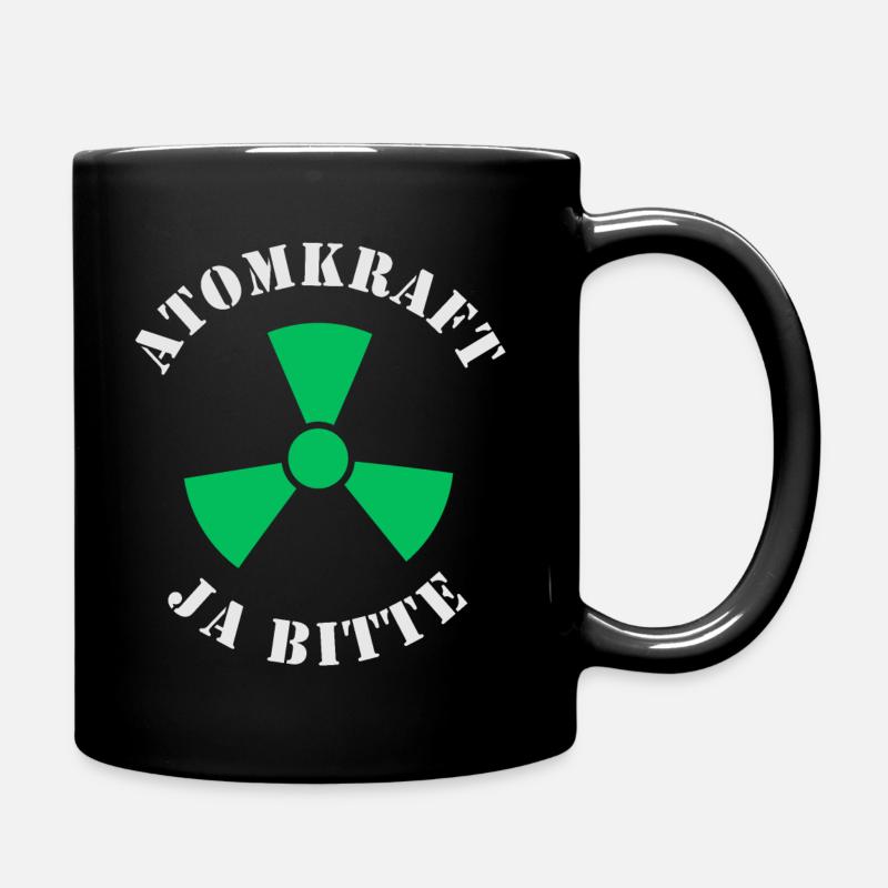 Atomkraft, Ja bitte - Tasse einfarbig - Schwarz