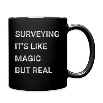 Surveying It s Like Magic But Real - Full Colour Mug - black - Right