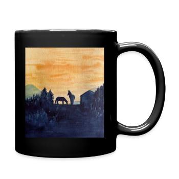 Almsommer - Tasse einfarbig - Schwarz - Rechts