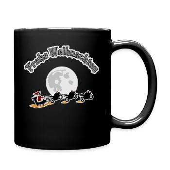 Frohe Weihnachten Motorradfahrer Biker - Tasse einfarbig - Schwarz - Rechts