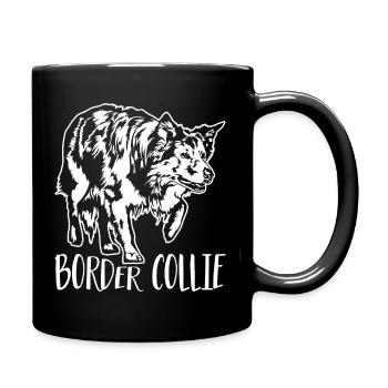 BORDER COLLIE Portrait Chiens de troupeau Chiens Wilsigns - Mug uni - noir - Droite